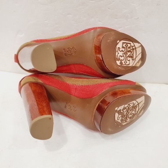 NEW Tory Burch Joelle Platform Linen Pump - Picture 4 of 5
